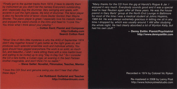 Allen Houser Quintet & Sextet - Live 1974 (tweedehands CD)
