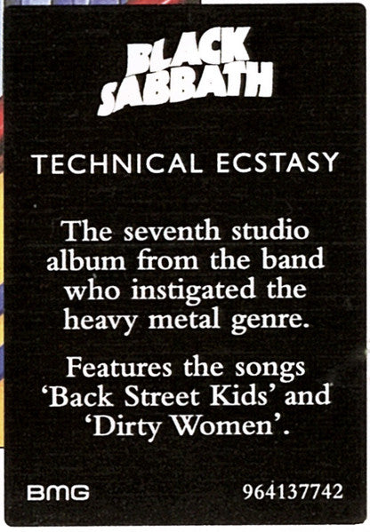 Black Sabbath - Technical Ecstasy (CD) - Velvet Music