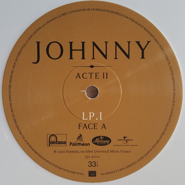 Johnny Hallyday - Acte II (LP) - Velvet Music