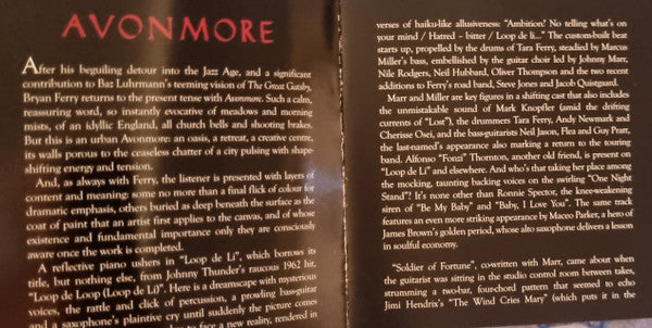 Bryan Ferry - Avonmore (CD) - Velvet Music