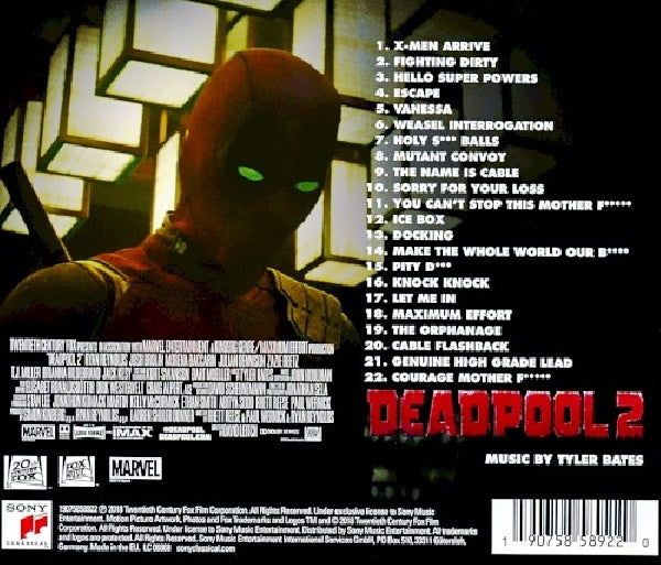 Tyler Bates - Deadpool 2 (original motion picture score) (CD)