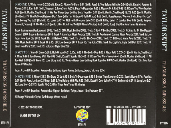 Taylor Swift - Transmission Impossible (CD) - Velvet Music