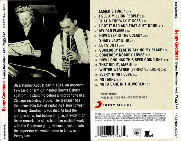 Benny Goodman Featuring Peggy Lee - Best Of Big Bands (second-hand CD)