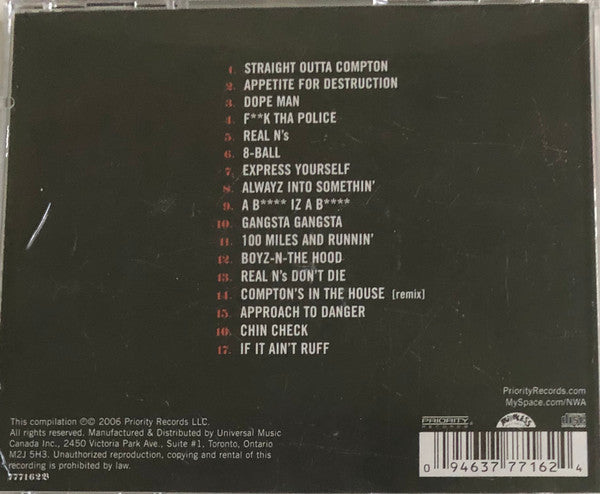 N.W.A. - The Best Of N.W.A "The Strength Of Street Knowledge" (CD) - Velvet Music