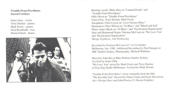 Sacred Cowboys - Trouble From Providence (CD d'occasion)