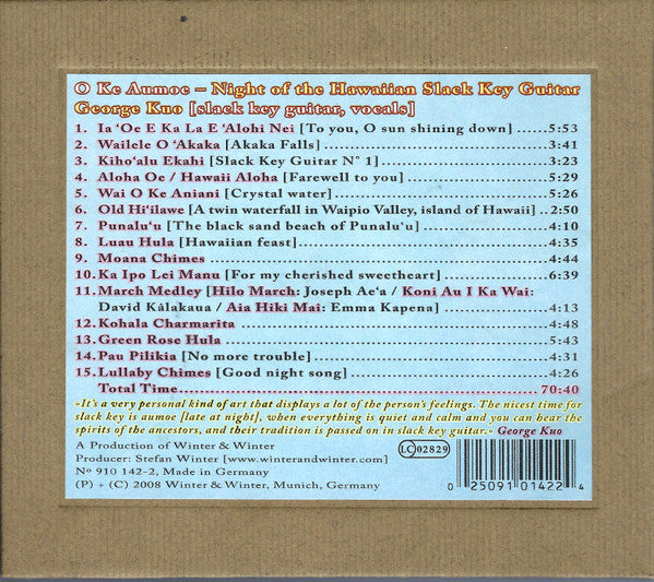 George Kuo - O Ke Aumoe - Night Of The Hawaiian Slack Key Guitar (CD occasion)