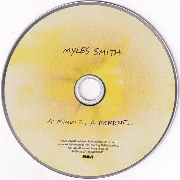 Myles Smith - A Minute, A Moment... (CD) - Velvet Music