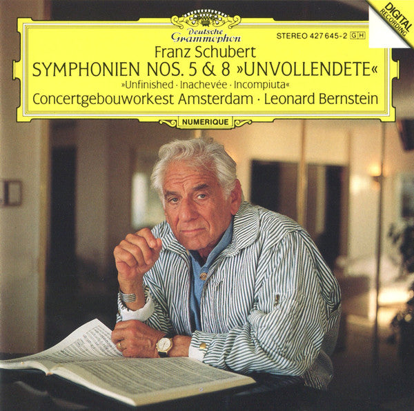 Franz Schubert - Concertgebouworkest • Leonard Bernstein - Symphonien Nos. 5 & 8 "Unvollendete" (tweedehands CD)