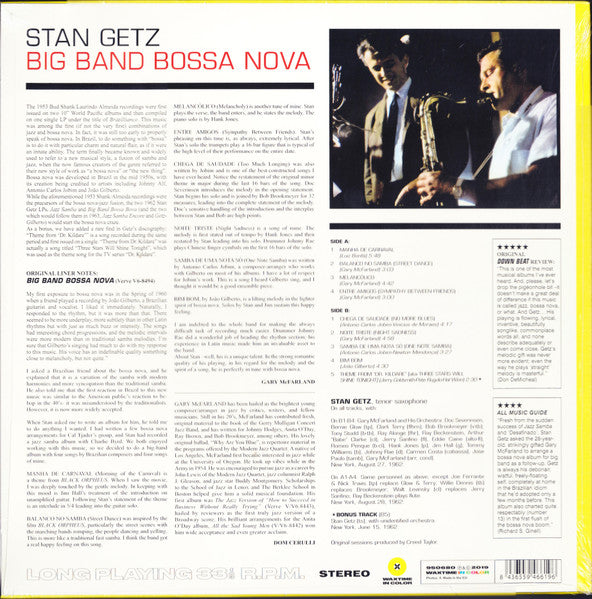 Stan Getz - Big Band Bossa Nova (LP) - Velvet Music
