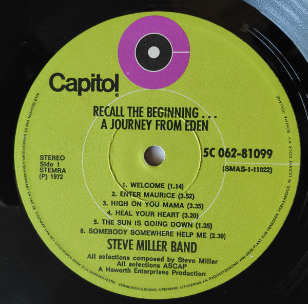 Steve Miller Band - Recall The Beginning...A Journey From Eden (tweedehands LP) - Velvet Music