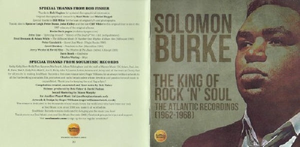 Solomon Burke - King of rock 'n' soul - the atlantic recordings (1962-1968) (CD) - Velvet Music
