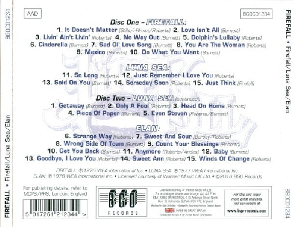 Firefall - Firefall/luna sea/elan (CD)