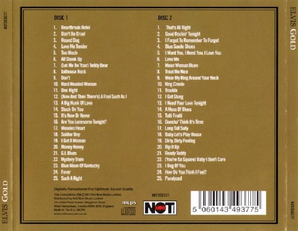Elvis Presley - Gold -50 original hits- (CD) - Velvet Music