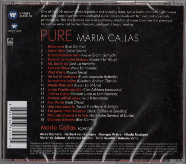 Maria Callas - Pure (CD) - Velvet Music