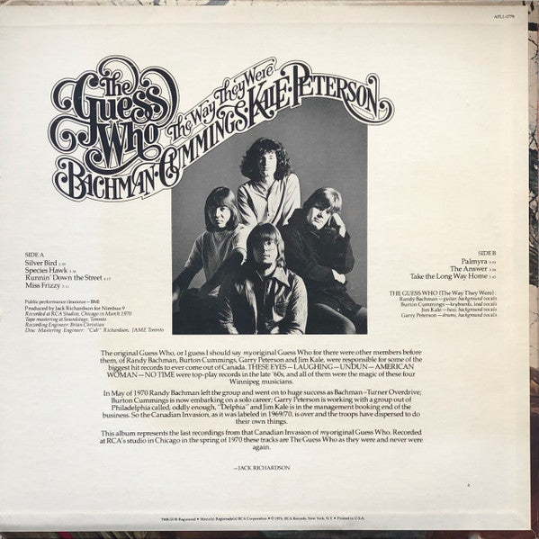 Guess Who, The - The Way They Were (tweedehands LP) - Velvet Music