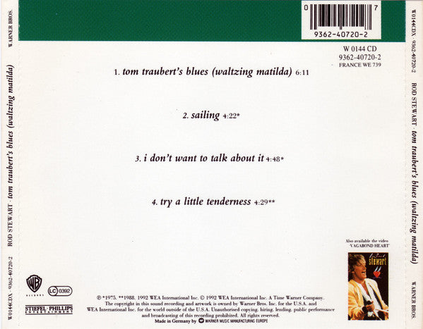 Rod Stewart - Tom Traubert's Blues (Waltzing Matilda) (tweedehands CD)