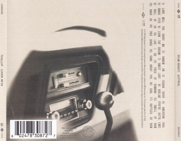 Dylan Gossett - Westward (CD) - Velvet Music