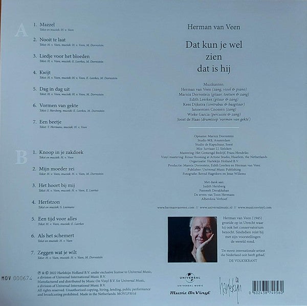 Herman van Veen - Dat Kun Je Wel Zien Dat Is Hij (LP) - Velvet Music