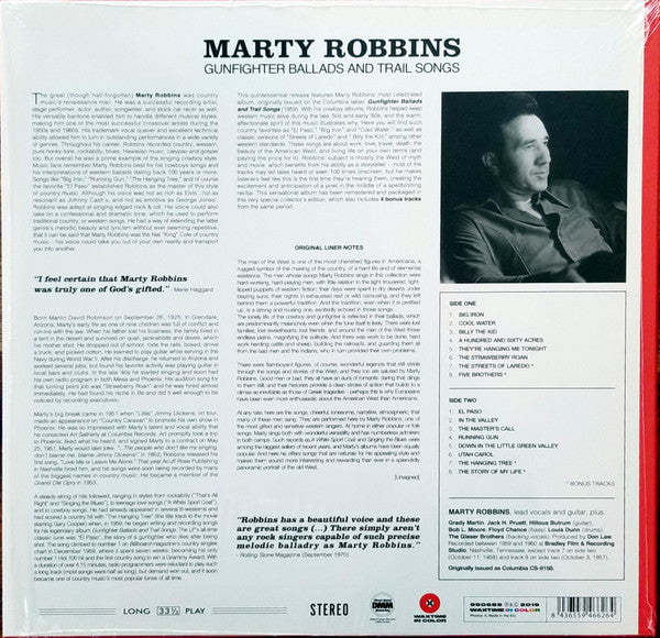 Marty Robbins - Gunfighter Ballads And Trail Songs (LP) - Velvet Music