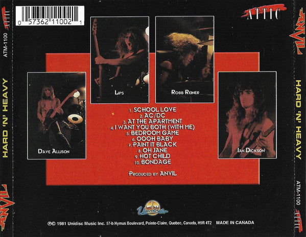 Anvil - Hard 'N' Heavy (CD) - Velvet Music