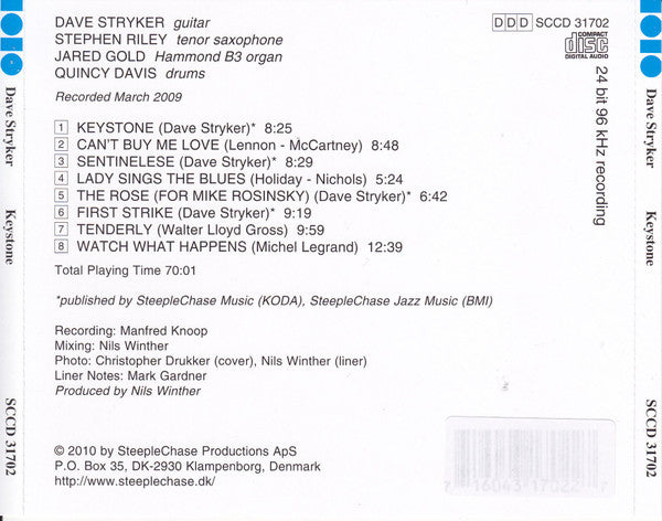 Dave Stryker Organ Quartet - Keystone (tweedehands CD) - Velvet Music