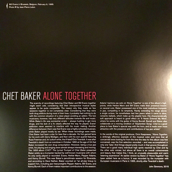 Chet Baker - Alone Together (LP) - Velvet Music