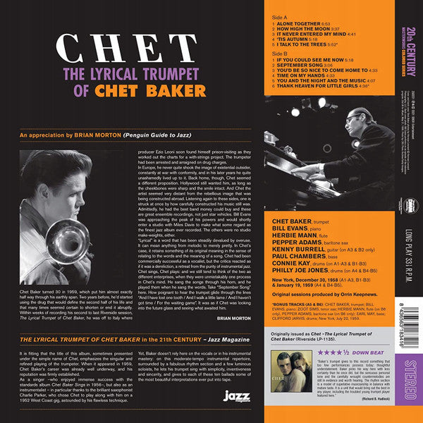 Chet Baker - The Lyrical Trumpet Of Chet Baker (LP) - Velvet Music