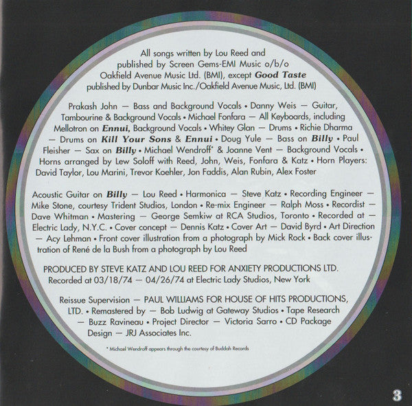 Lou Reed - Sally Can't Dance (second hand CD)