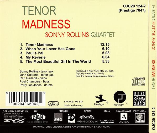 Sonny Rollins Quartet - Tenor Madness (tweedehands CD) - Velvet Music