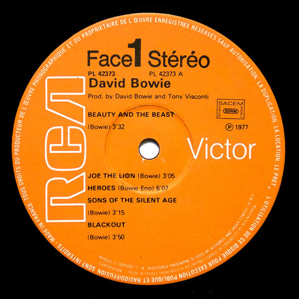 David Bowie - "Heroes" (tweedehands LP) - Velvet Music