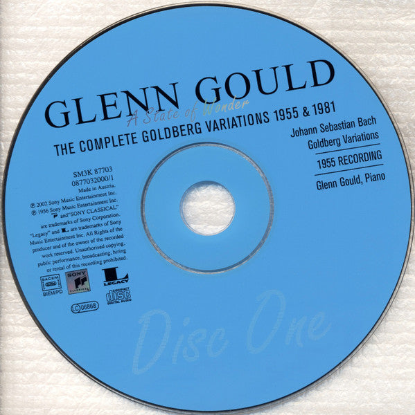 Glenn Gould - A State Of Wonder • The Complete Goldberg Variations 1955 & 1981 (CD d'occasion)