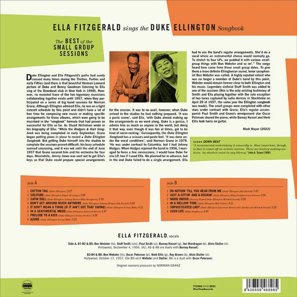Ella Fitzgerald - Sings The Duke Ellington Songbook - The Best Of The Small Group Sessions (LP) - Velvet Music