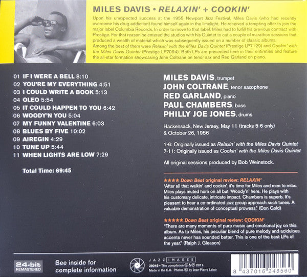 Miles Davis - Relaxin' + Cookin' (CD) - Velvet Music