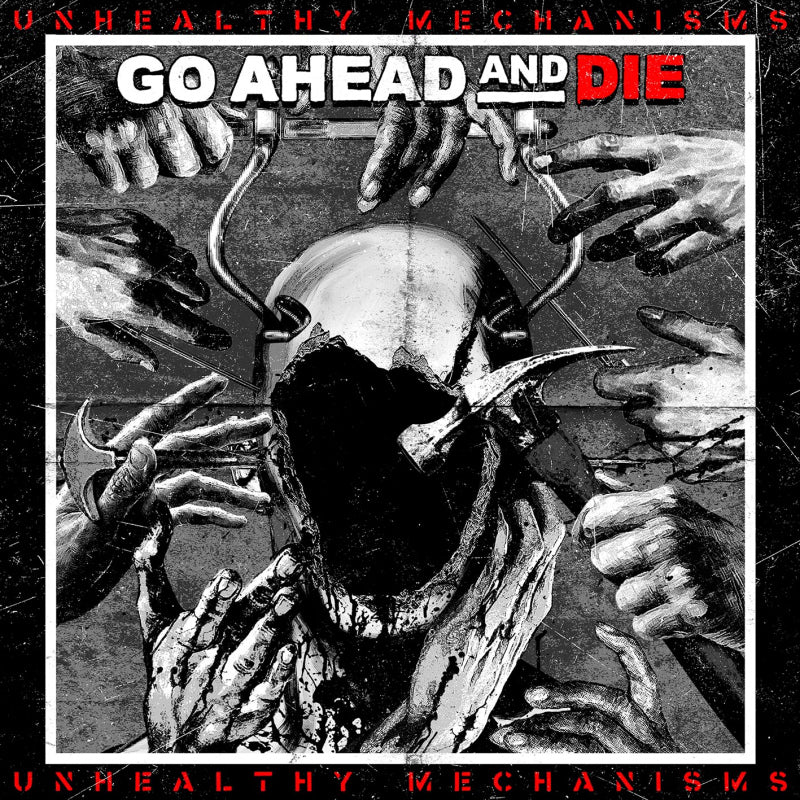 Go Ahead And Die - Unhealthy mechanisms -white/black splatter vinyl- (LP)