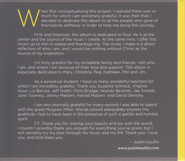 Justin Kauflin - Dedication (tweedehands CD) - Velvet Music