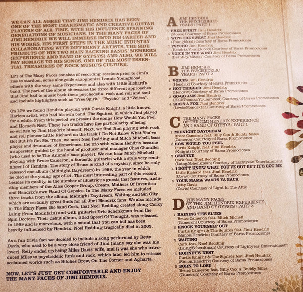 Jimi Hendrix / Various - The Many Faces Of Jimi Hendrix (A Journey Through The Inner World Of Jimi Hendrix) (LP)