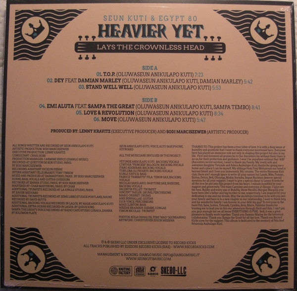 Seun Kuti + Egypt 80 - Heavier Yet (Lays The Crownless Head) (LP) - Velvet Music