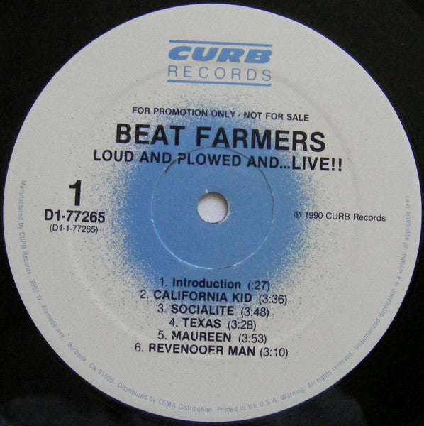 Beat Farmers, The - Loud And Plowed And...Live!! (LP) - Velvet Music