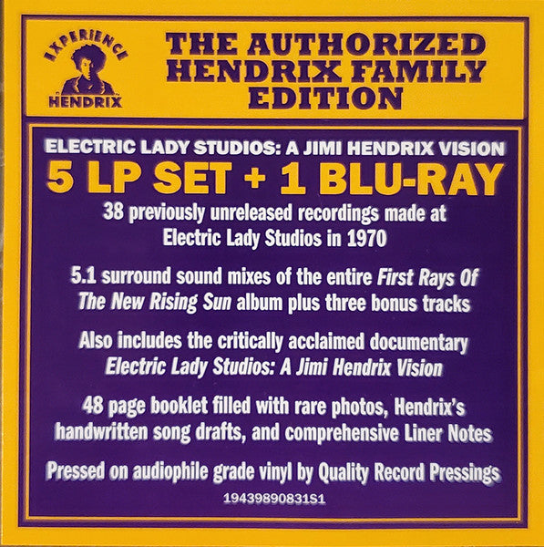 Jimi Hendrix - Electric Lady Studios: A Jimi Hendrix Vision (LP)