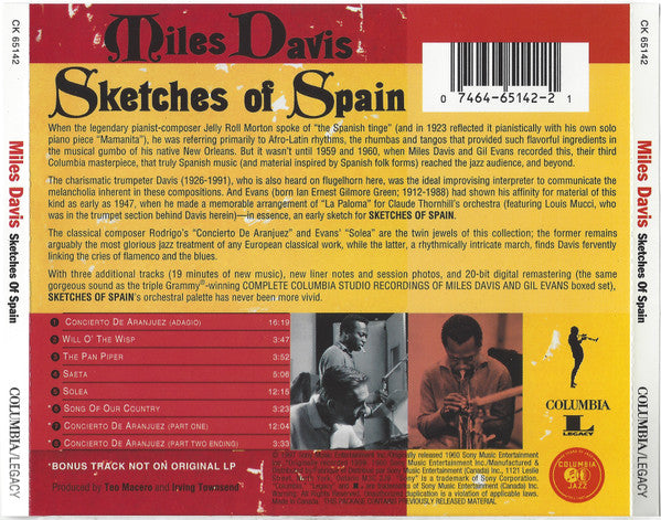 Miles Davis - Sketches Of Spain (CD) - Velvet Music