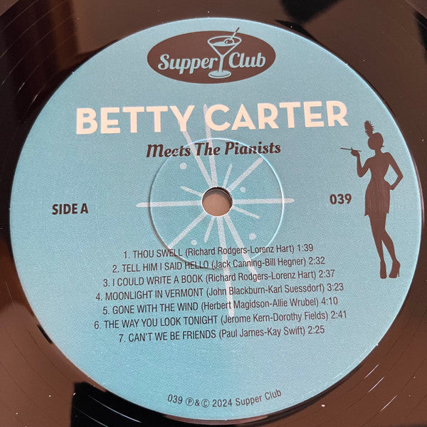 Betty Carter - Meets The Pianists (LP) - Velvet Music