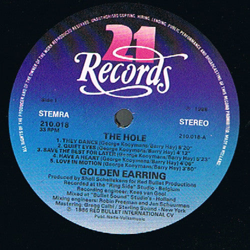 Golden Earring - The Hole (tweedehands LP) - Velvet Music