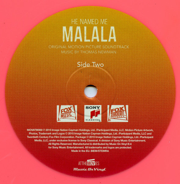 Thomas Newman - He Named Me Malala (Original Motion Picture Soundtrack) (LP) - Velvet Music