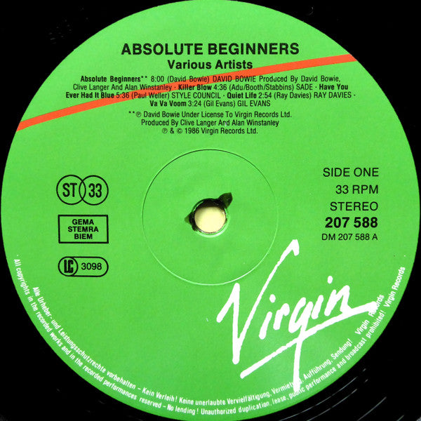 Various - Absolute Beginners The Musical (Songs From The Original Motion Picture) (tweedehands LP)