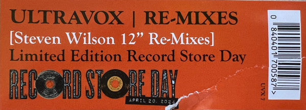 Ultravox - Re-mixes (Steven Wilson 12" Re-Mixes) (12-inch maxi-single)