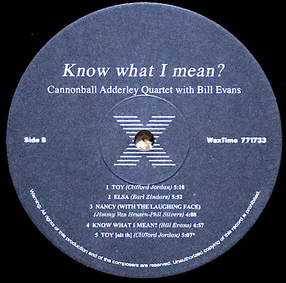 Cannonball Adderley With Bill Evans - Know What I Mean? (LP) - Velvet Music