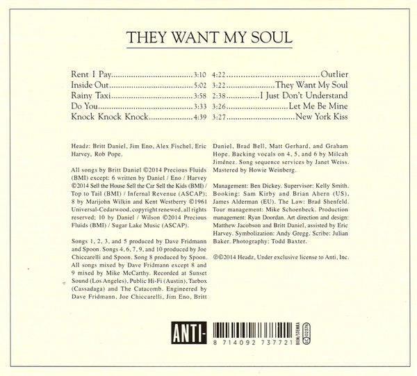 Spoon - They Want My Soul (tweedehands CD) - Velvet Music
