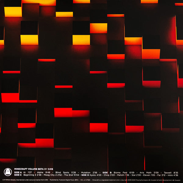 C418 - Minecraft volume beta (red/orange/yellow splatter) (LP) - Velvet Music