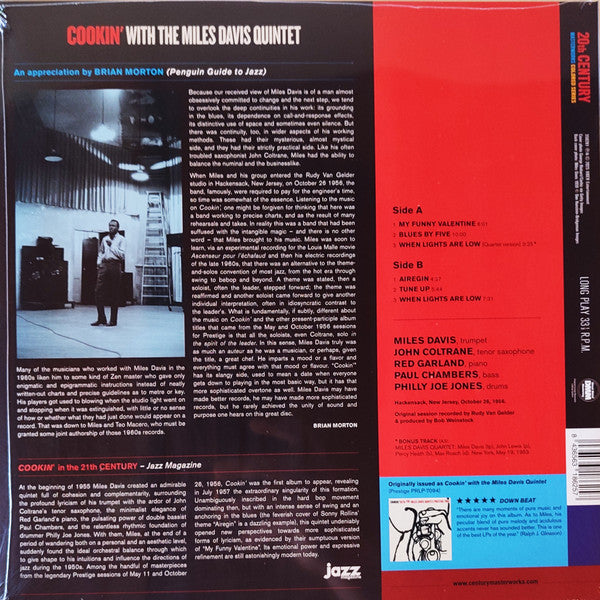 Miles Davis Quintet, The - Cookin' With The Miles Davis Quintet (LP) - Velvet Music