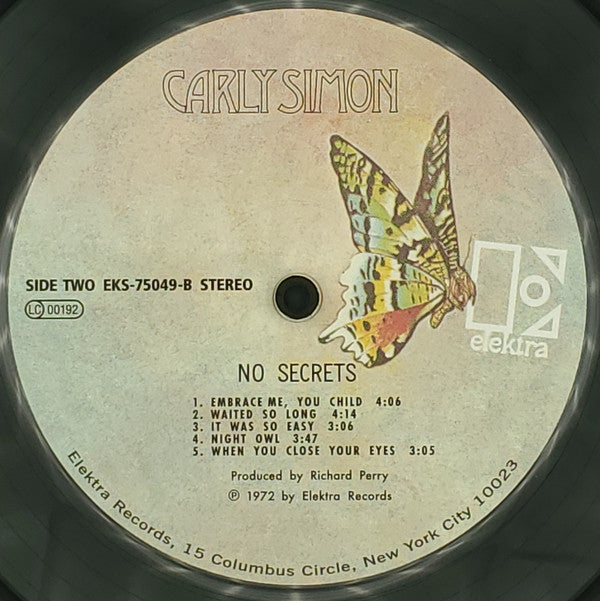 Carly Simon - No secrets (LP) - Velvet Music